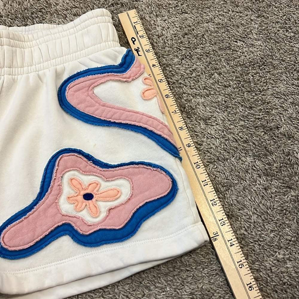 Nike Project U*phoria Embroidered Flower‎ Patch Shorts White Multicolor XS fun - Picture 9 of 15
